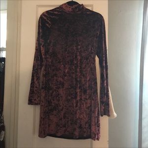 Urban Outfitters High Neck Velvet Dress